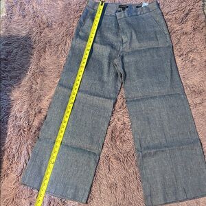 Banana Republic Striped Gray Trousers